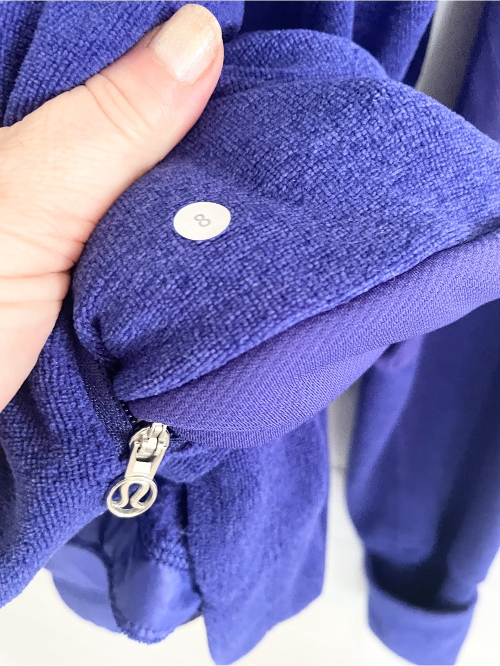 Lululemon Run Gust Buster Jacket Archival Ruched Panel Blue Sz 8 - Picture 11 of 16